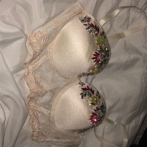 Bebe jewel bustier crop top